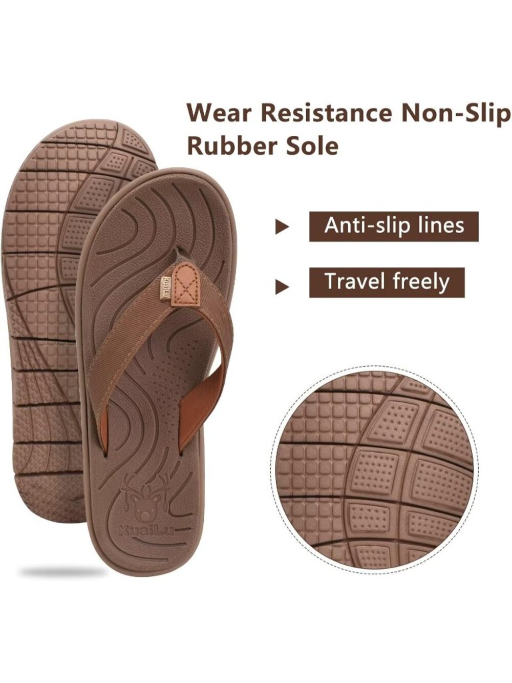Women's Khaki Comfortable Arch Support Yoga Summer Beach Walking Flats Sandals - Picture 5 of 5